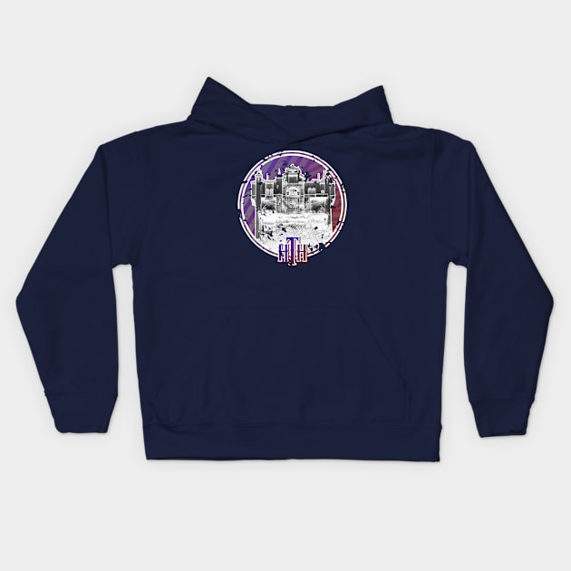 The Hollywood Tower Hotel Two-Sided Kids Hoodie by DevonDisneyland